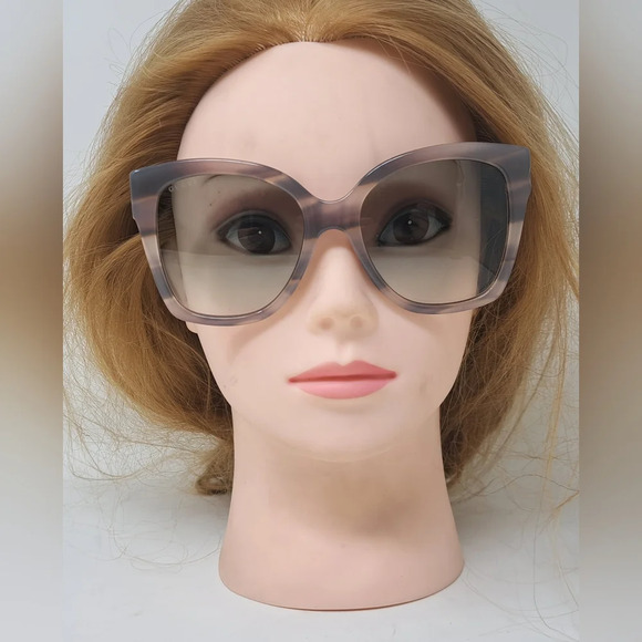 NWT Gucci Women's Sunglasses Marble Gray Square Full Rim GG0459S 005 54-19-145 - Picture 7 of 16